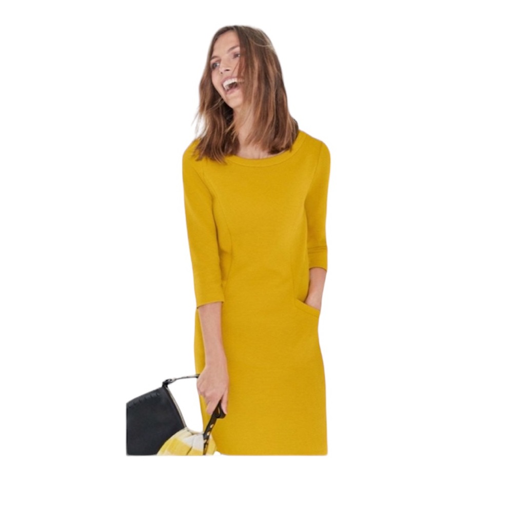 Boden Ottoman 3/4 Sleeve Dress